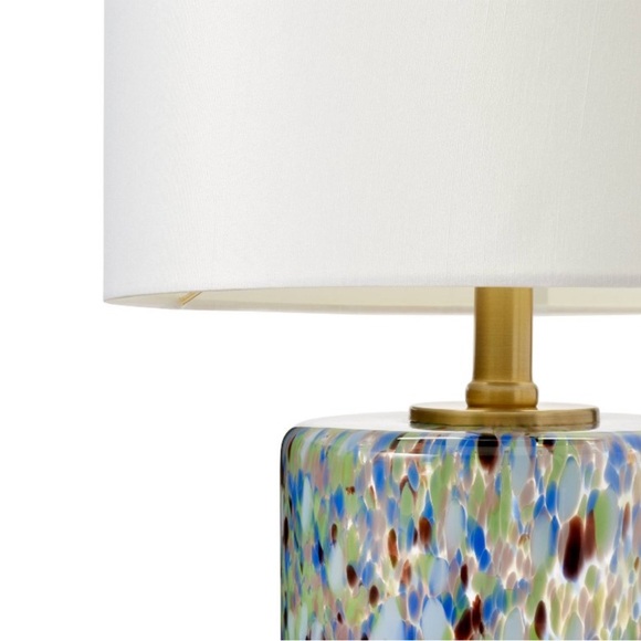 DVF Dot glass cylinder accent table lamp & shade - Picture 2 of 6